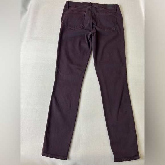 Paige Verguro Ankle Jeans Size 29 Burgundy Stretchy - Picture 2 of 9